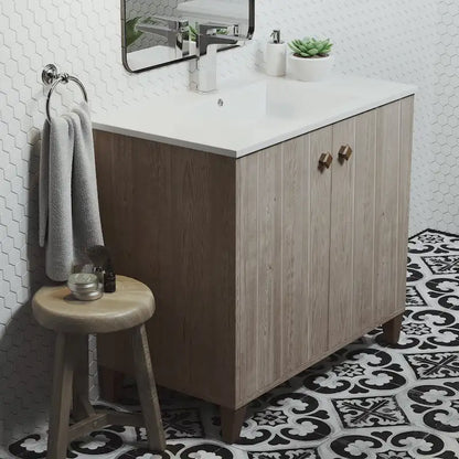 Pur 16.5 Square Wall-Mount Bathroom Sink - Brown