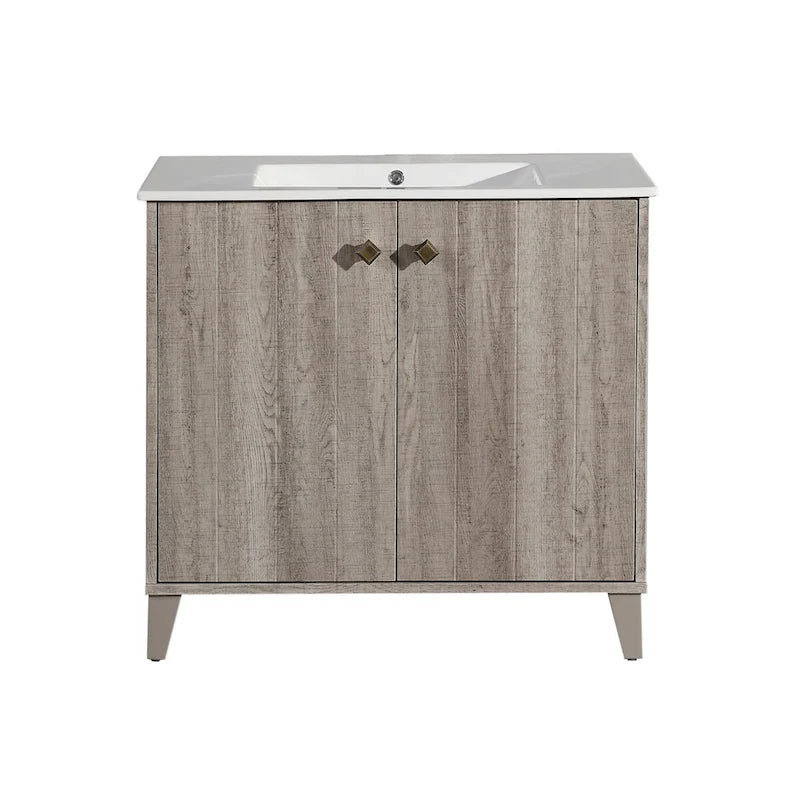 Pur 16.5 Square Wall-Mount Bathroom Sink - Brown