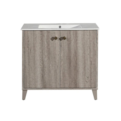 Pur 16.5 Square Wall-Mount Bathroom Sink - Brown