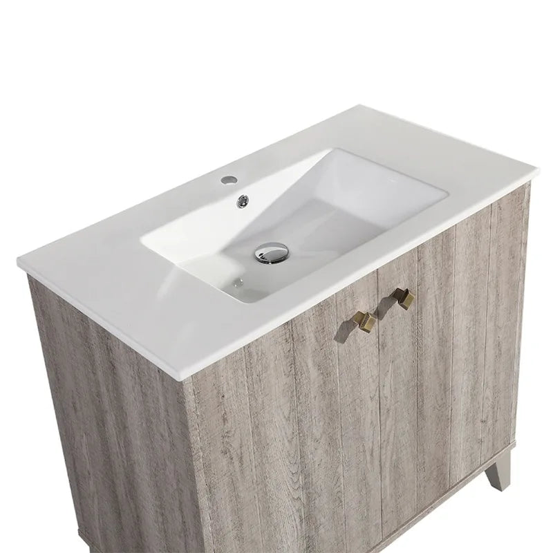 Pur 16.5 Square Wall-Mount Bathroom Sink - Brown
