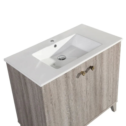Pur 16.5 Square Wall-Mount Bathroom Sink - Brown