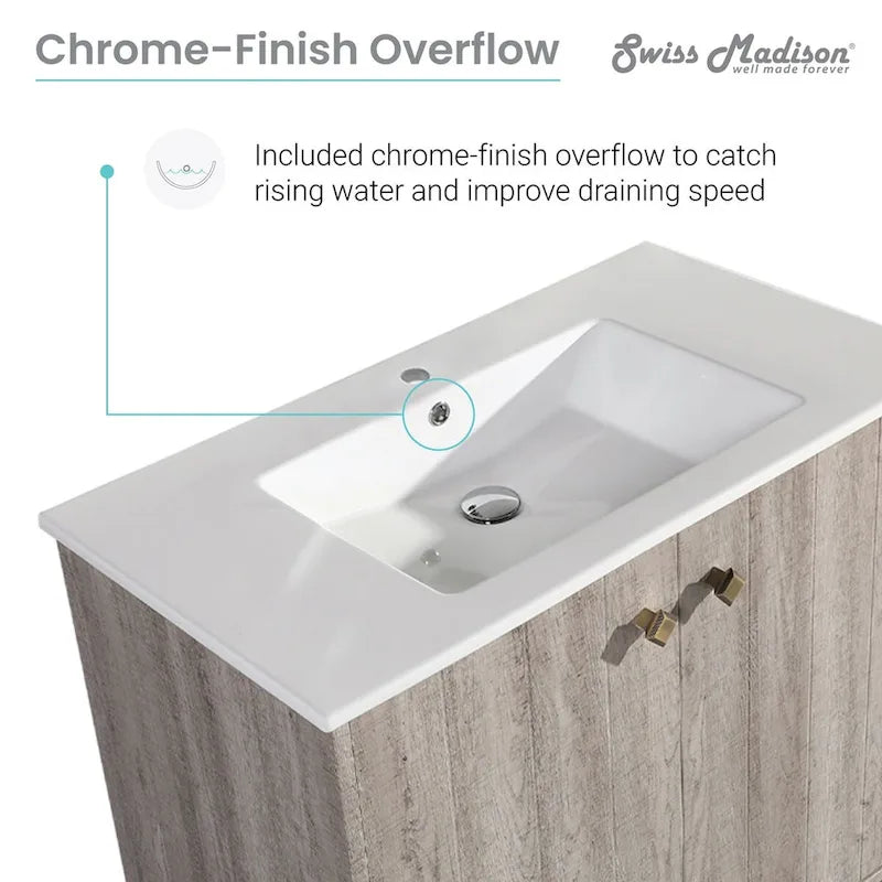 Pur 16.5 Square Wall-Mount Bathroom Sink - Brown