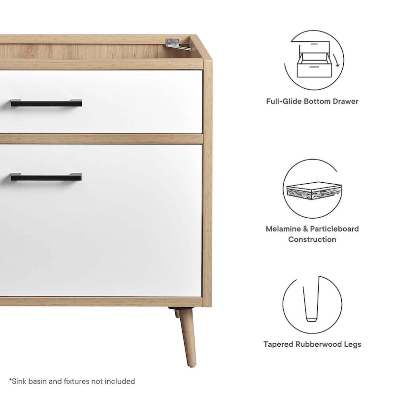 Maverick 36 Bathroom Vanity Cabinet - Sink Basin Not Included