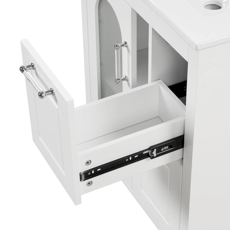 Bathroom Vanity Cabinet with Two Drawers and Door