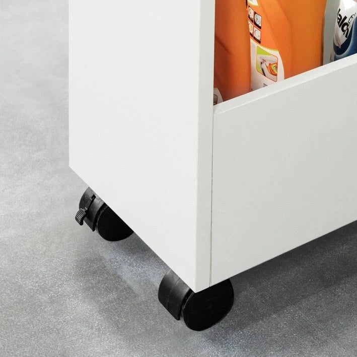 Haotian BZR46-W, Freestanding Bathroom Cabinet with 3-tier Shelf