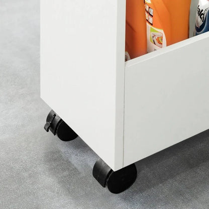 Haotian BZR46-W, Freestanding Bathroom Cabinet with 3-tier Shelf
