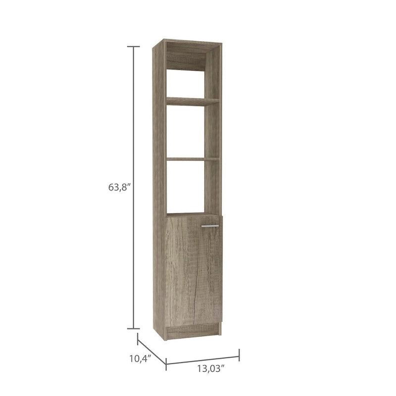 Bathroom Linen Cabinet with 3 Shelves,Single Door