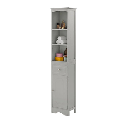 Tall Bathroom Cabinet,Freestanding Storage Cabinet with Drawer,MDF Board,Adjustable Shelf
