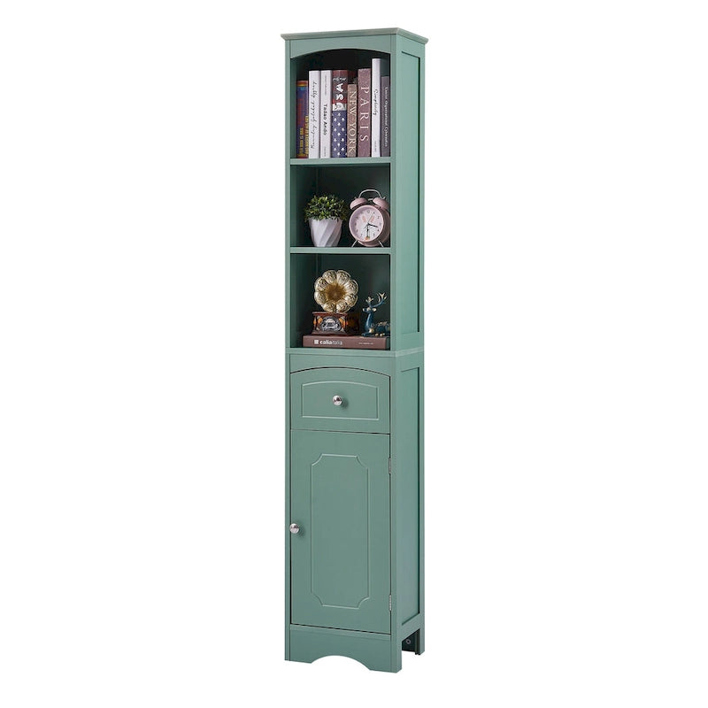 Tall Bathroom Cabinet,Freestanding Storage Cabinet with Drawer,MDF Board,Adjustable Shelf