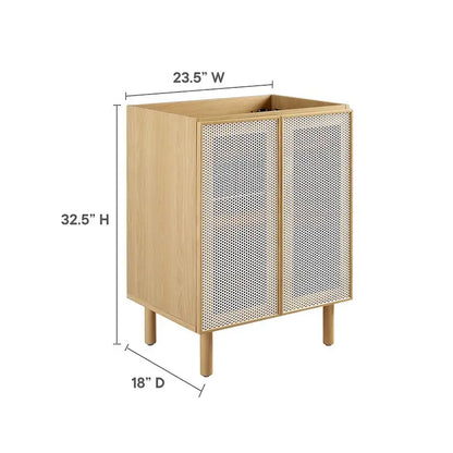 Calla 24 Perforated Metal Bathroom Vanity Cabinet (Sink Basin Not Included)