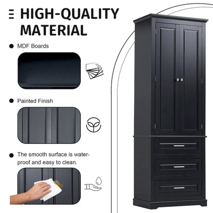 Tall Storage Cabinet with Three Drawers