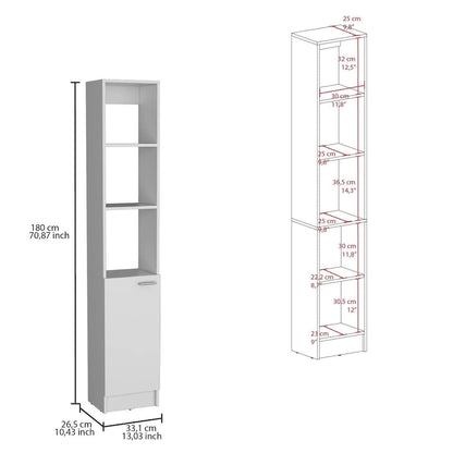 Parks Linen Bathroom Storage Cabinet with 6 Shelves