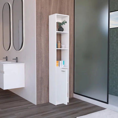 Parks Linen Bathroom Storage Cabinet with 6 Shelves