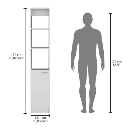 Parks Linen Bathroom Storage Cabinet with 6 Shelves