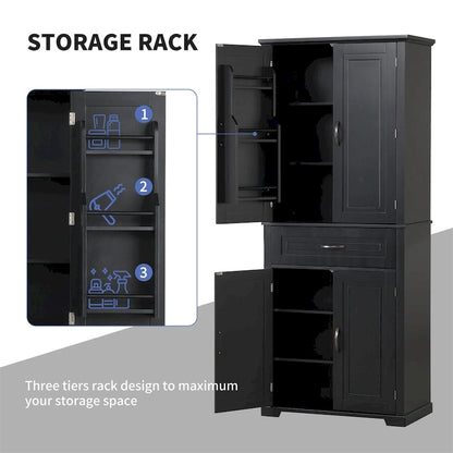 Bathroom Storage Cabinet with Doors and Drawer