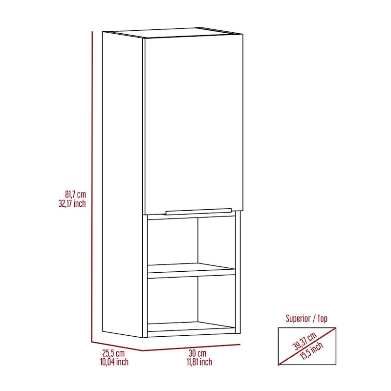 Medicine Cabinet Hazelton,Bathroom, Smokey Oak Finish,High quality and durable