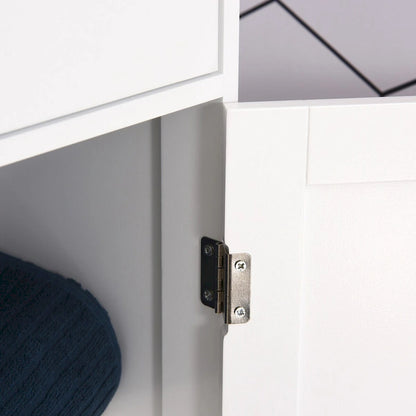 Slim Bathroom Storage Cabinet, Tall Bathroom Cabinet,Narrow Linen Tower with Acrylic Door,Drawer and Shelves