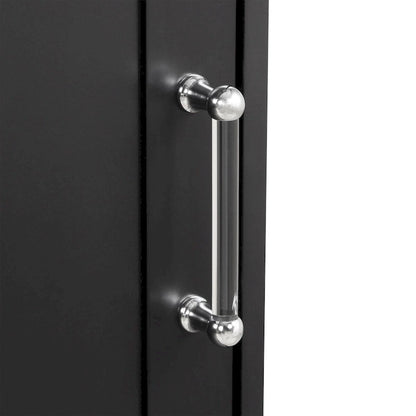 68Tall Bathroom Storage Cabinet, Freestanding Storage Cabinet with Two Different Size Drawers and Adjustable Shelf, MDF Board
