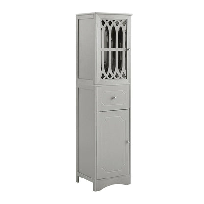 64 Wood 2-door Bathroom Cabinet with Adjustable Shelves