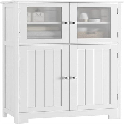 Storage Cabinet with Adjustable Shelves Glass Doors - 11.8D x 23.6W x 42.7H