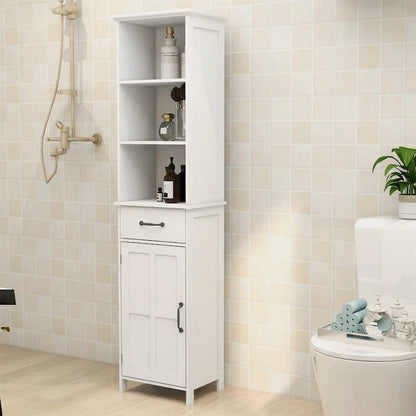 Floor Standing Cabinet with 2 Doors and 1 Drawer - White