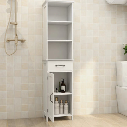 Floor Standing Cabinet with 2 Doors and 1 Drawer - White