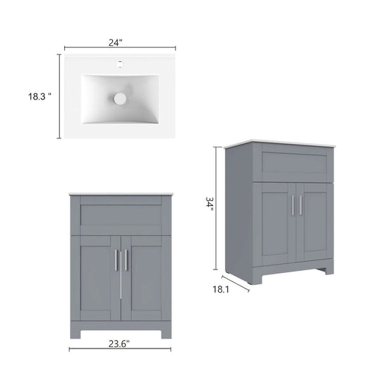 Bathroom Sink Vanity with two doors