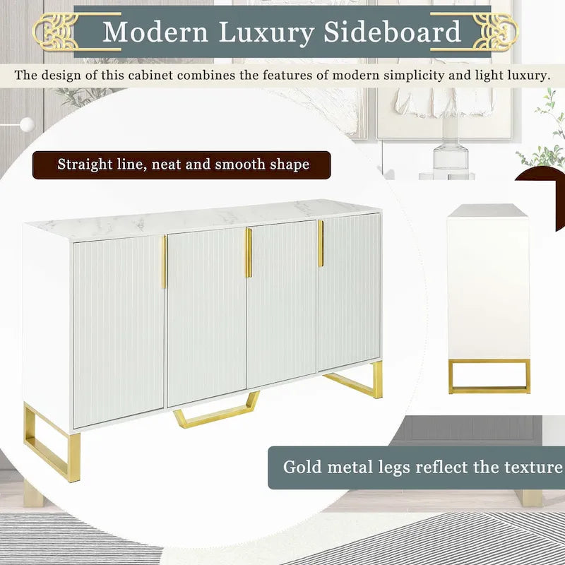 Modern sideboard with Adjustable Shelves For Kitchen