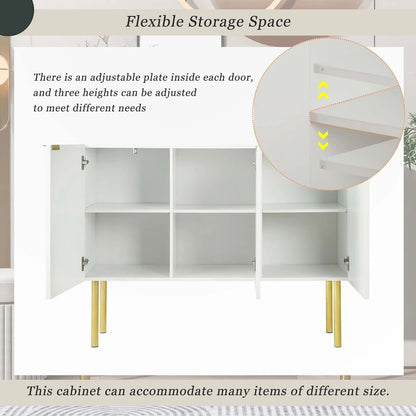 Luxury Style Sideboard with Gold Metal Legs