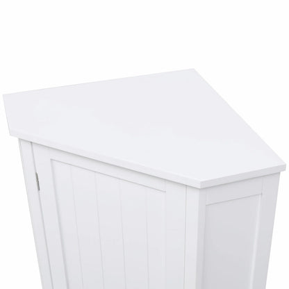 Triangle Corner Bathroom Storage Cabinet with Adjustable Shelf