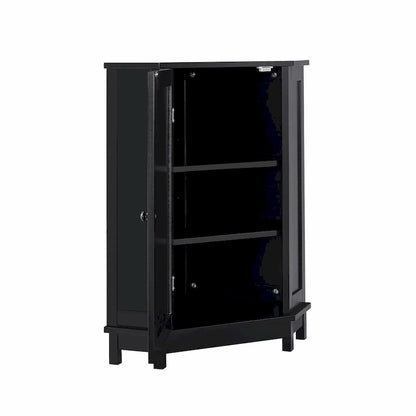 Triangle Corner Bathroom Storage Cabinet with Adjustable Shelf