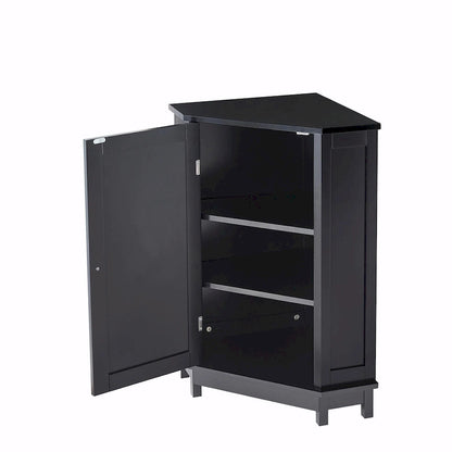 Triangle Corner Bathroom Storage Cabinet with Adjustable Shelf