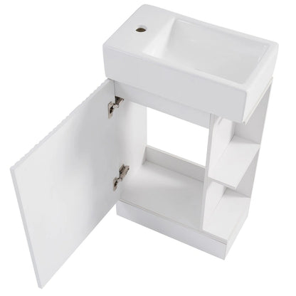 Bathroom Vanity Cabinet with Two-tier Shelf