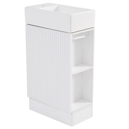 Bathroom Vanity Cabinet with Two-tier Shelf
