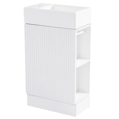 Bathroom Vanity Cabinet with Two-tier Shelf