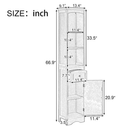 Freestanding Storage Cabinet with Drawer